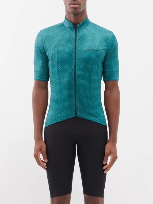 Fleurette Zipped Mesh Cycling Jacket - Mens - Green