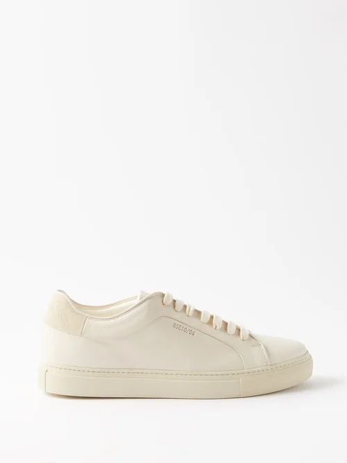Basso Leather Trainers - Mens - Cream