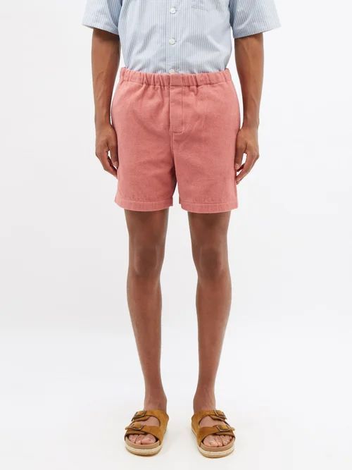 Organic Cotton-terry Shorts - Mens - Pink