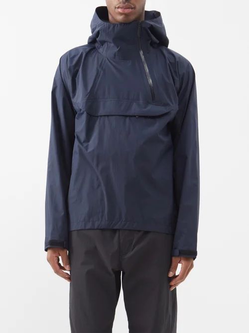 Half-zip Technical-nylon Hooded Jacket - Mens - Navy