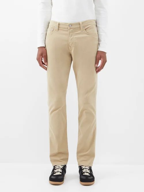 Cotton-blend Slim-leg Jeans - Mens - Beige