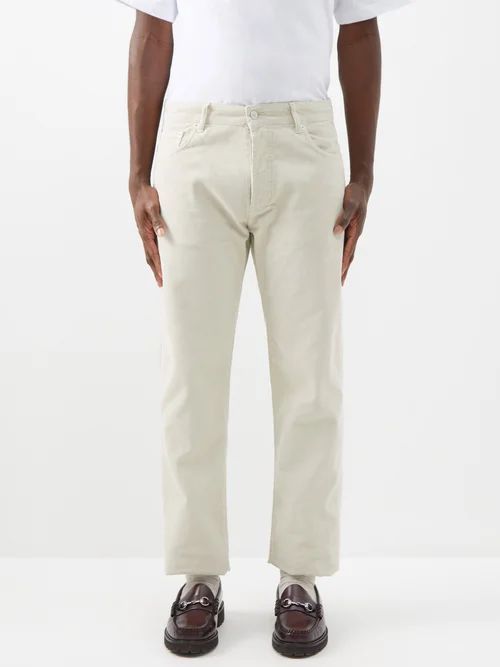 James Corduroy Straight-leg Trousers - Mens - Beige