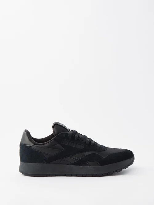 Project 0 Classic Mesh And Suede Trainers - Mens - Black