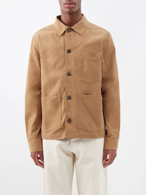 Chico Patch-pocket Cotton-canvas Overshirt - Mens - Brown