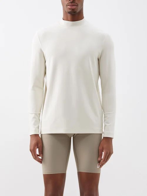 Mindful Movement Mock-neck Technical Top - Mens - White