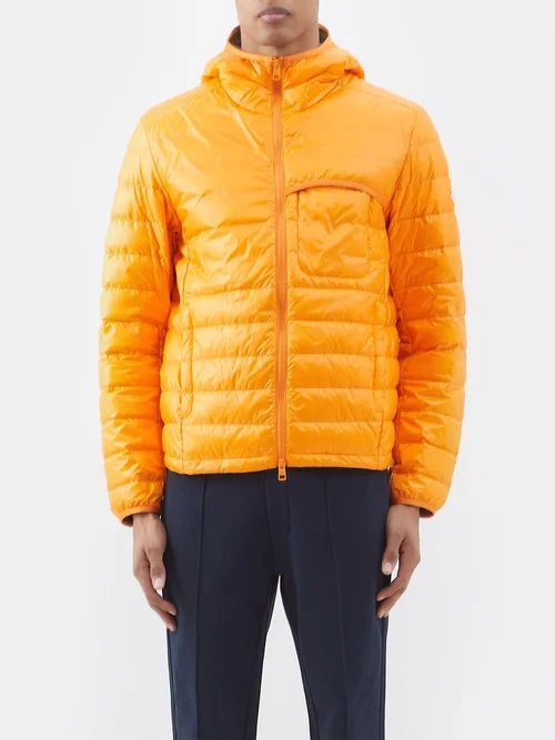 Diverdo Quilted Hooded Down Jacket - Mens - Orange