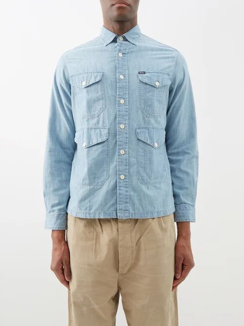 Flap-pocket Denim Overshirt - Mens - Indigo