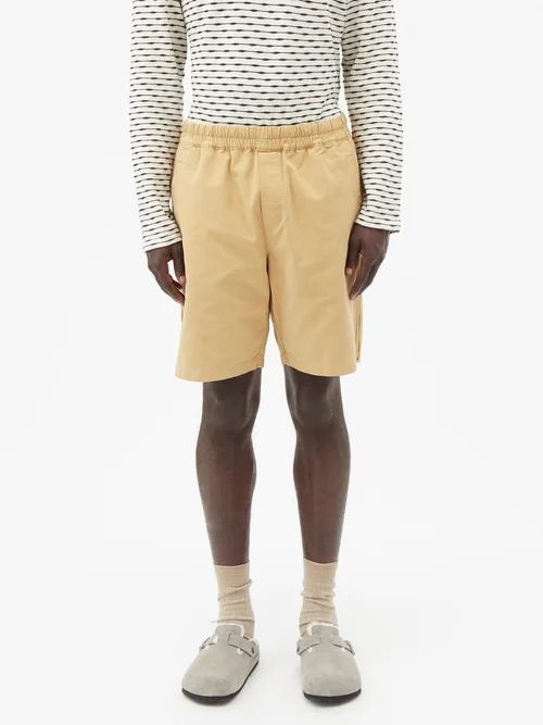 Assembly Cotton-twill Shorts - Mens - Beige