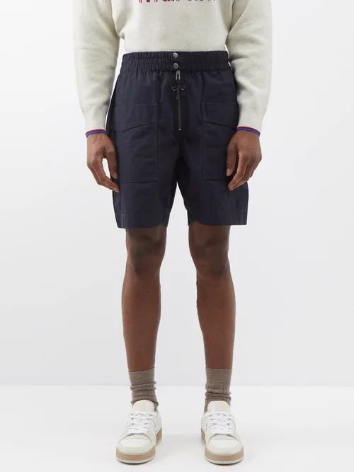 Tilan Elasticated Cotton Shorts - Mens - Black