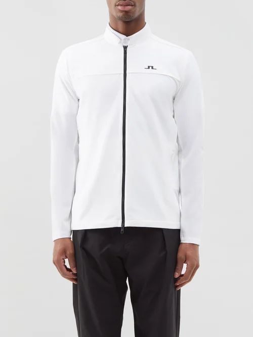 Jeff Hybrid Technical-jersey Golf Jacket - Mens - White