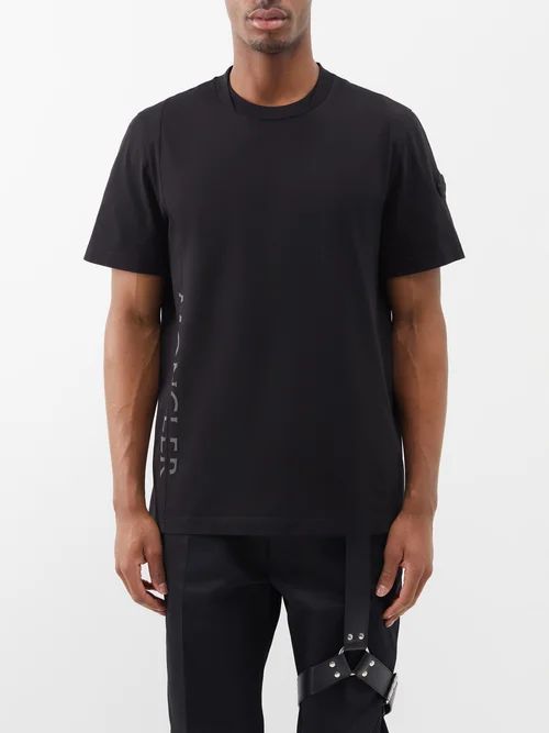 Logo-print Cotton-jersey T-shirt - Mens - Black