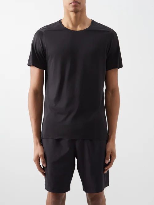 Fast And Free Recycled-fibre Jersey T-shirt - Mens - Black