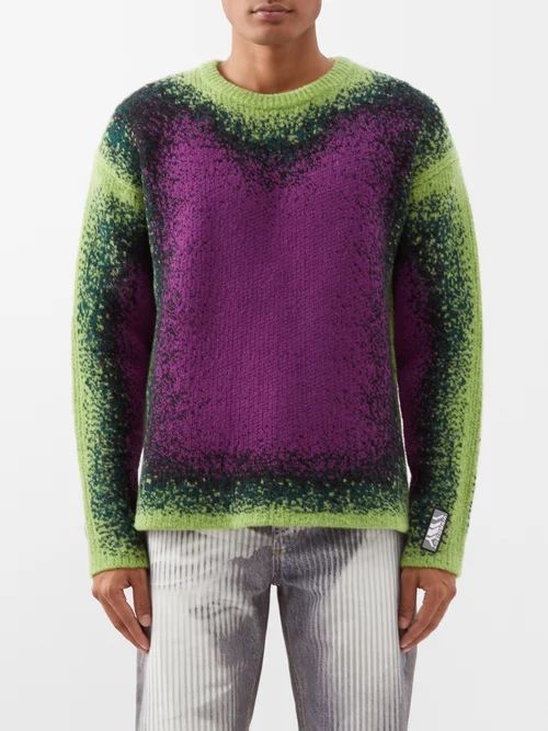 Gradient Knitted Sweater - Mens - Purple Multi