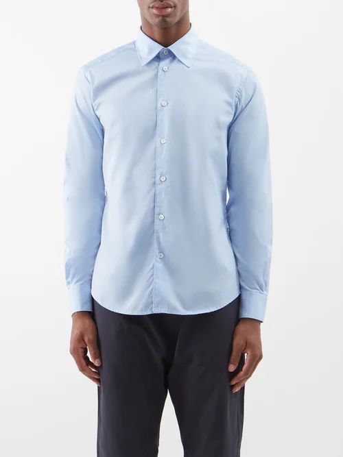 Camicia Maridola Cotton-poplin Shirt - Mens - Blue