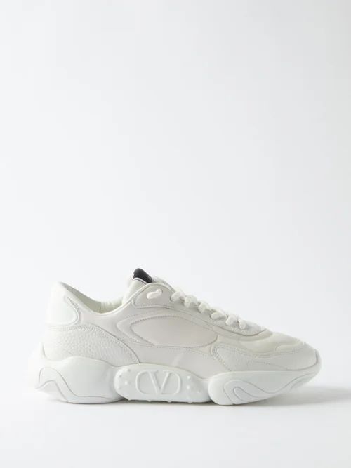 Bubbleback Leather Trainers - Mens - White