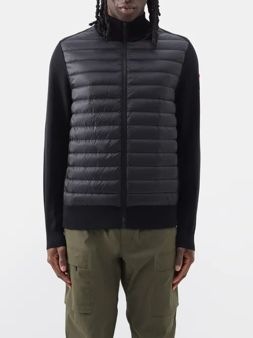 Hybridge Quilted-shell And Wool Down Jacket - Mens - Black