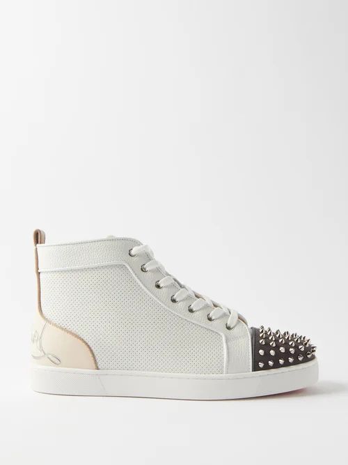 Fun Louis Spike-embellished Leather Trainers - Mens - Multi