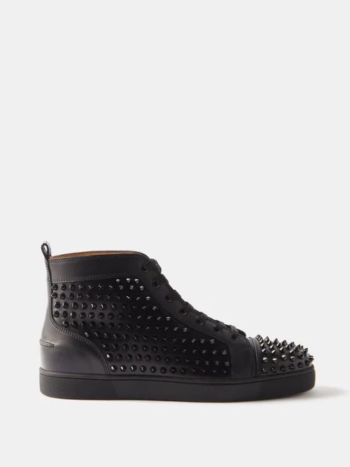 Louis Spike-embellished High-top Trainers - Mens - Black
