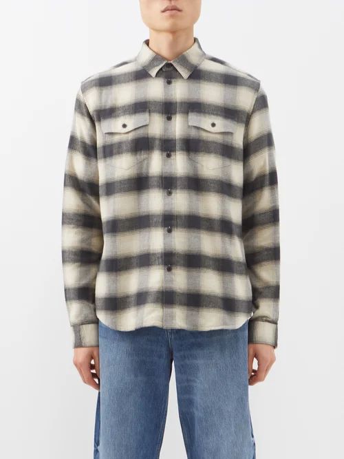 Plaid Flannel Shirt - Mens - Black Multi