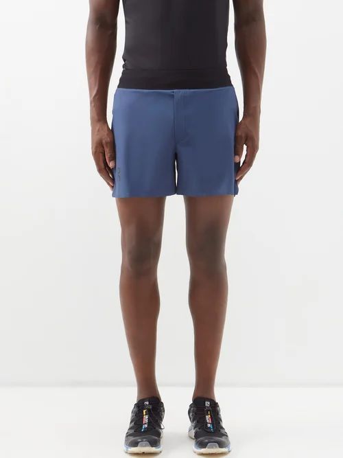 Recycled-blend Running Shorts - Mens - Black Blue