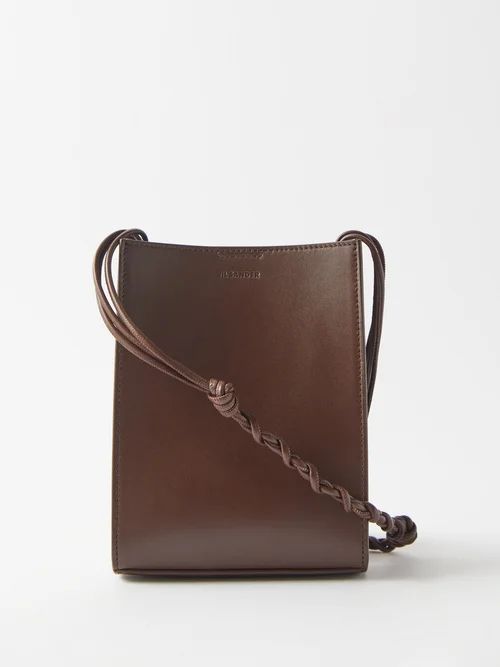Tangle Small Leather Cross-body Bag - Mens - Brown