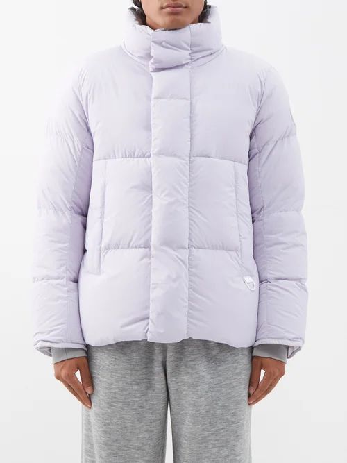 Everett Quilted Nylon Down Coat - Mens - Purple