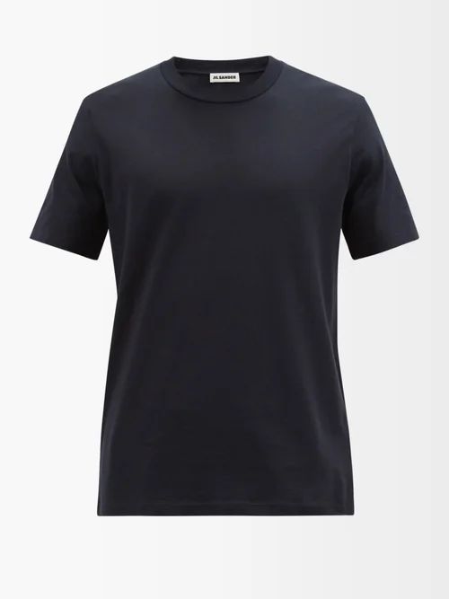 Cotton-jersey T-shirt - Mens - Navy