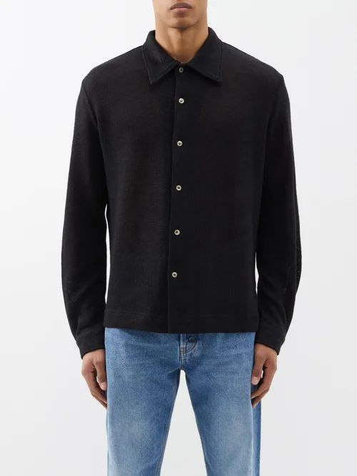 Garcia Linen Shirt - Mens - Black