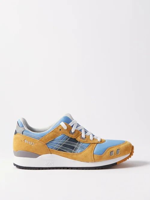 Gel-lyte Iii Suede And Mesh Trainers - Mens - Blue Gold