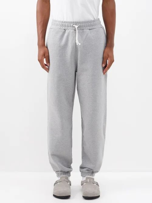 Drawstring Cotton-jersey Track Pants - Mens - Grey