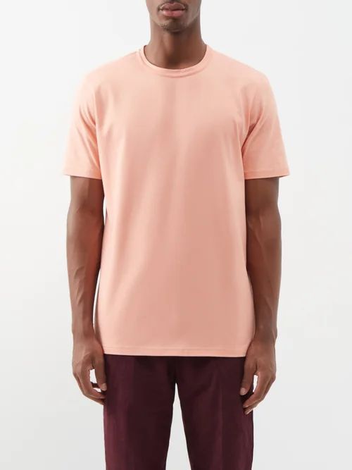 Bandeira Cotton-jersey T-shirt - Mens - Pink