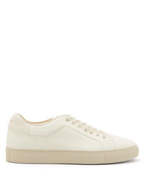 Basso Leather Trainers - Mens - Ivory