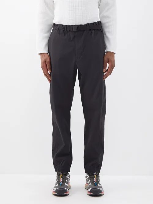 Belted Technical Nylon-blend Trousers - Mens - Black