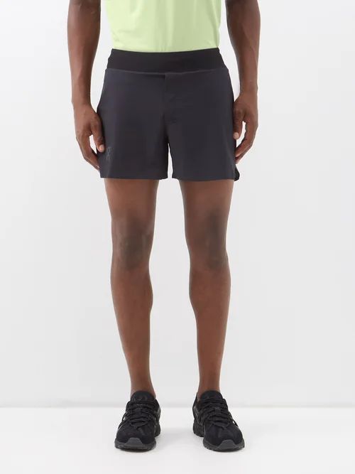 Recycled-blend Running Shorts - Mens - Black