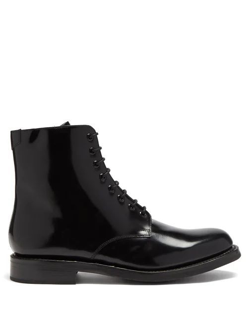 Hadley Leather Derby Boots - Mens - Black