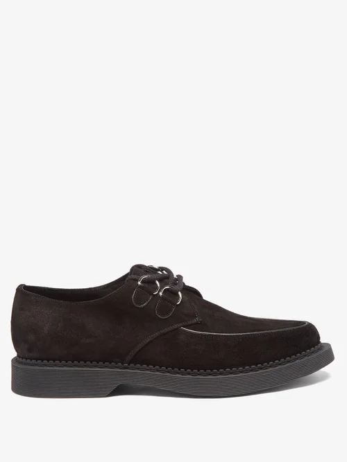 Anthony Suede Derby Shoes - Mens - Black