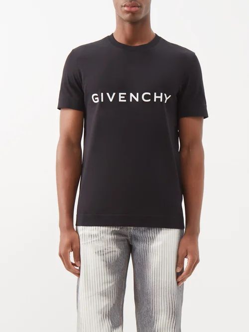 Logo-print Slim-fit Cotton-jersey T-shirt - Mens - Black
