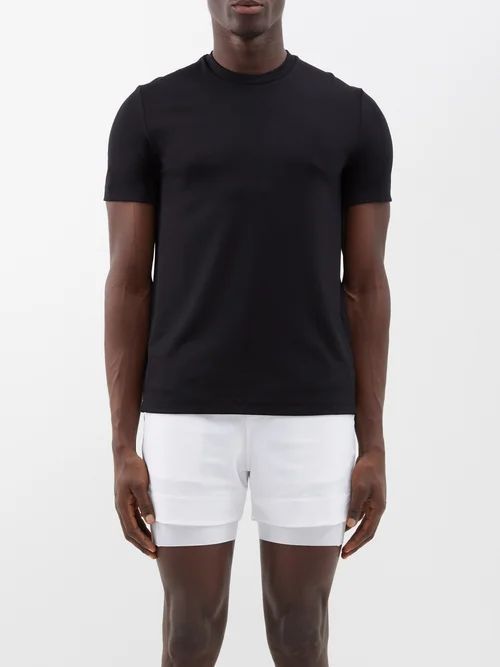 Mindful Movement Stretch-jersey T-shirt - Mens - Black