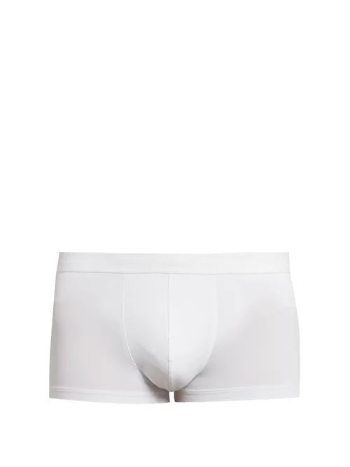 Micro-touch Jersey Boxer Trunks - Mens - White