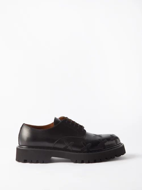 Oba Ii Leather Derby Shoes - Mens - Black