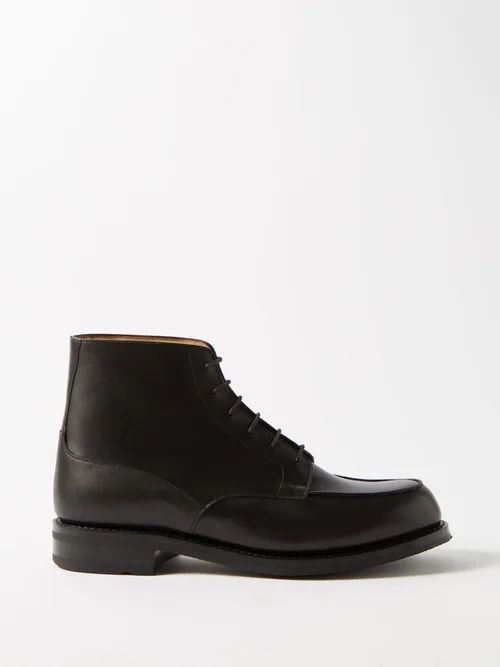 Havant Leather Derby Boots - Mens - Black