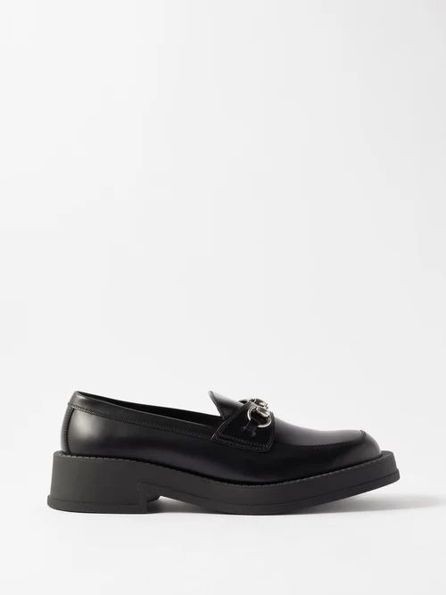 Genk Horsebit Leather Loafers - Mens - Black