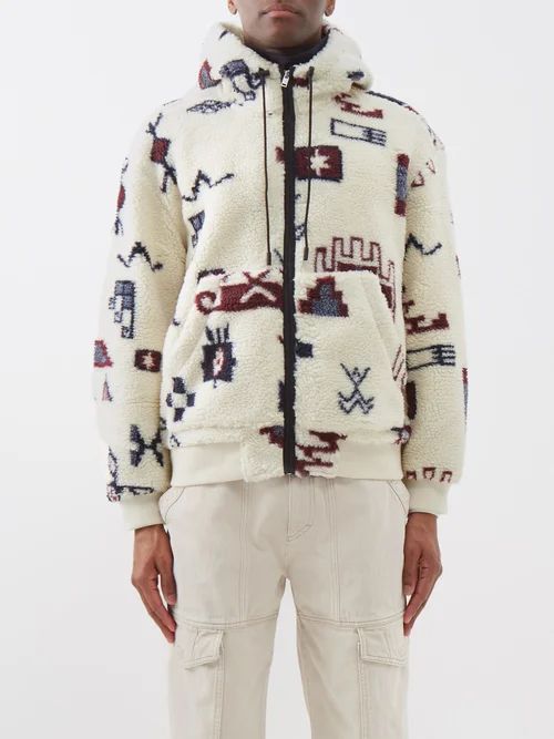 Mikori Fleece Hooded Jacket - Mens - Cream Multi