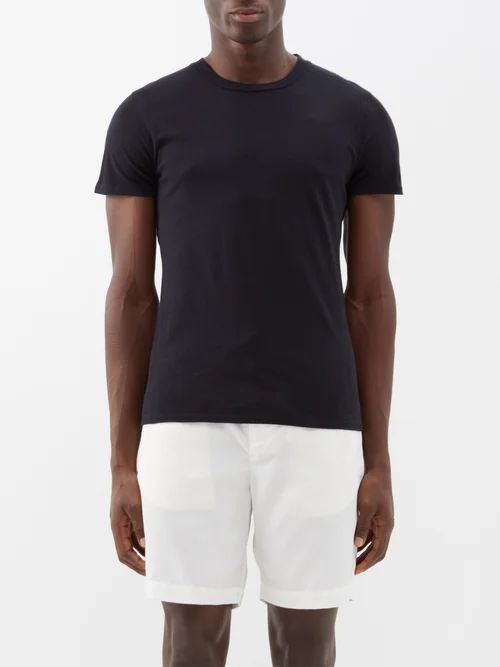 Lucio Cotton-blend Jersey T-shirt - Mens - Black