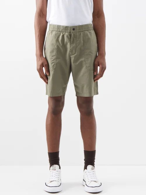 Oscar Cotton-ripstop Shorts - Mens - Khaki