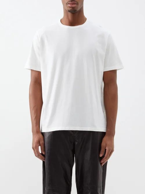 Crew-neck Cotton T-shirt - Mens - White