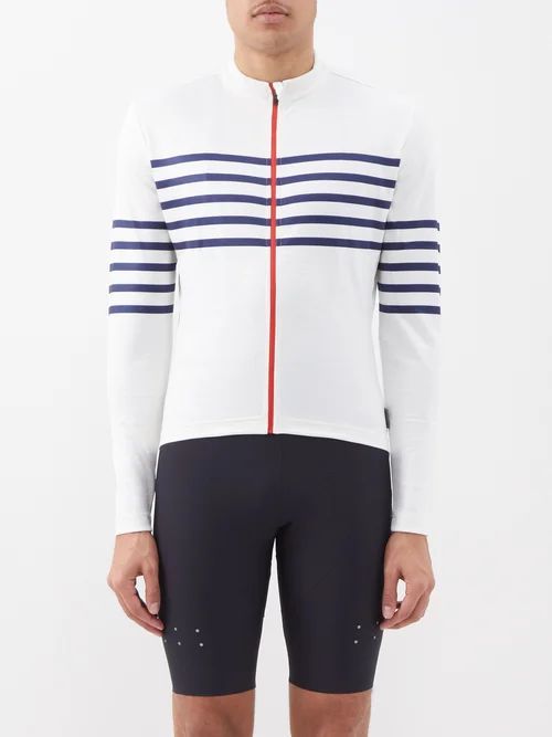 Claudette Striped Cycling Top - Mens - White