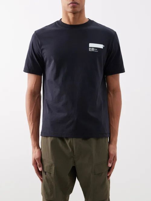 Standardised Logo-print Cotton-jersey T-shirt - Mens - Black