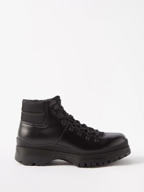 Brixxen Logo-embossed Leather Boots - Mens - Black