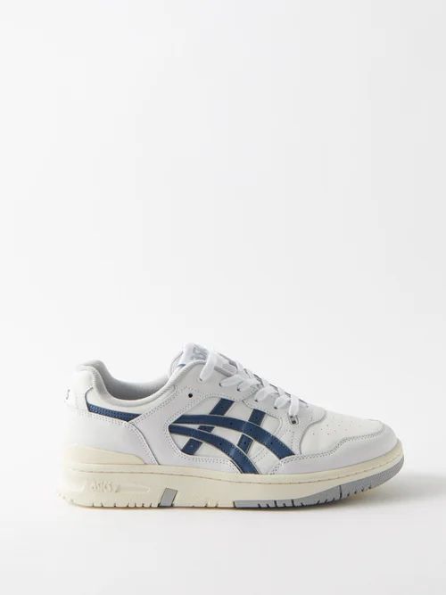Ex-89 Faux-leather Trainers - Mens - White Blue